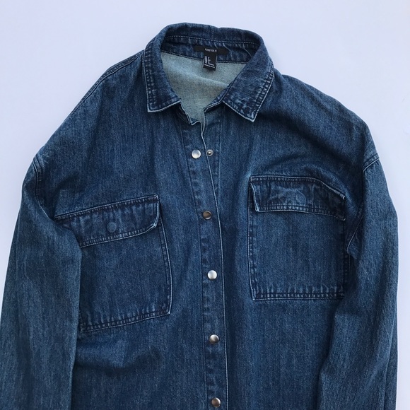 Forever 21 Oversized Denim Jacket - Picture 6 of 8